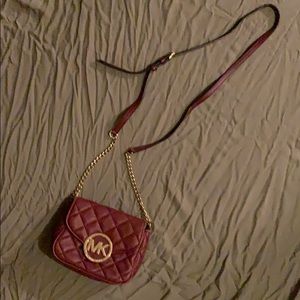 Maroon side purse